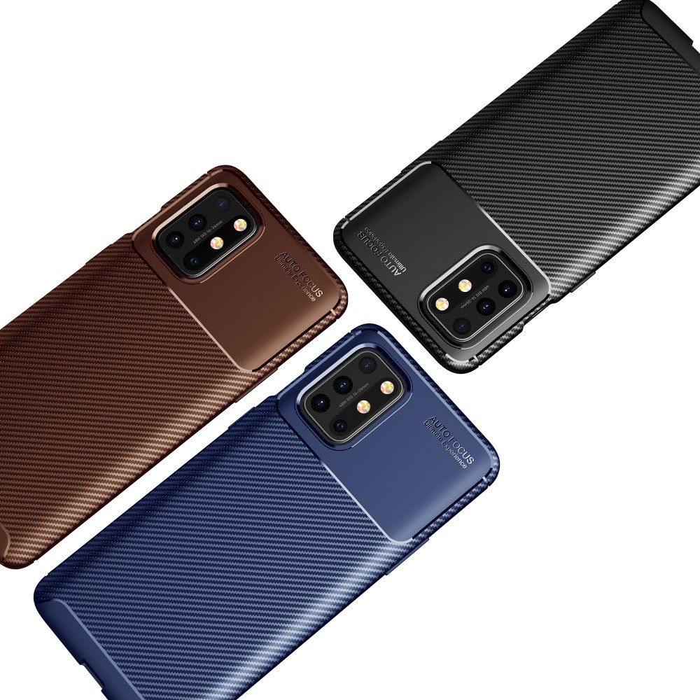 OnePlus 8T Back Cover Hoesje Siliconen Carbon Zwart afbeelding 9