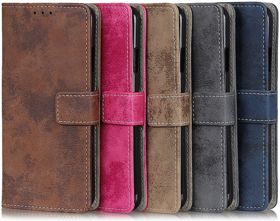 OnePlus 8T Book Case Hoesje Retro Wallet Grijs afbeelding 8