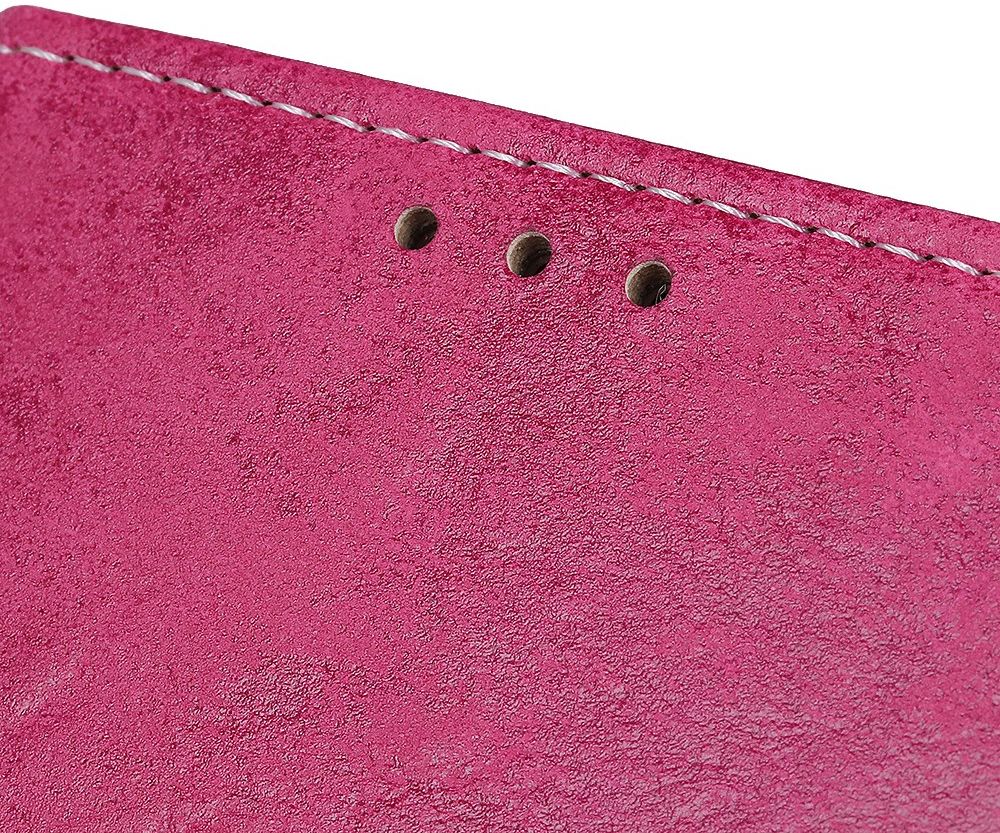 OnePlus 8T Book Case Hoesje Retro Wallet Roze afbeelding 7