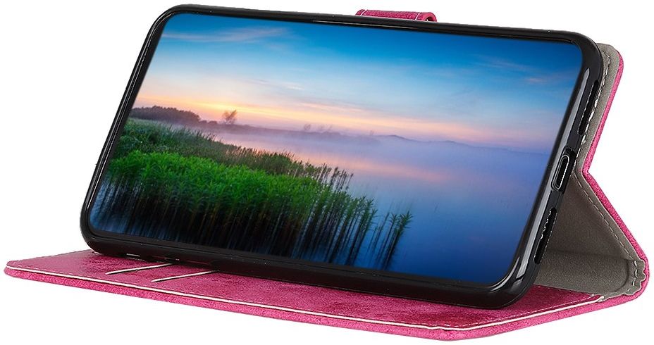 OnePlus 8T Book Case Hoesje Retro Wallet Roze afbeelding 10