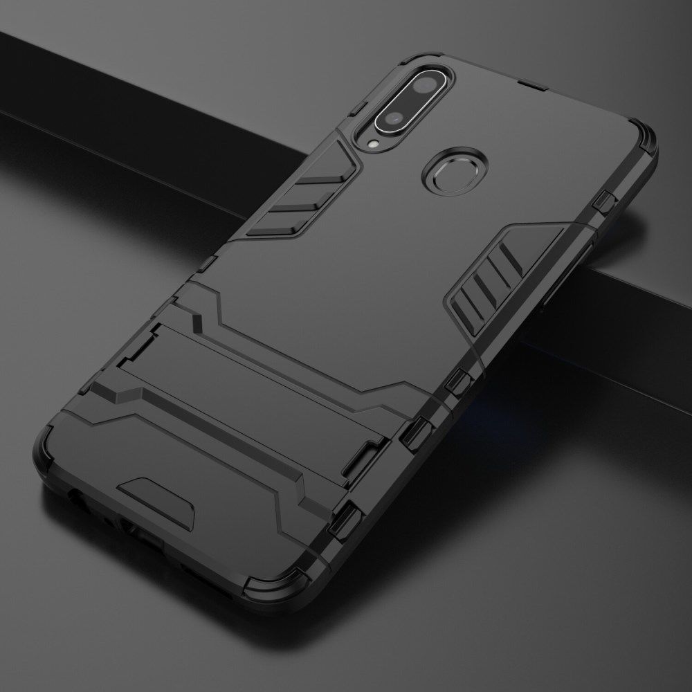 Samsung Galaxy A20s Hybride Hoesje met Kickstand Zwart afbeelding 3