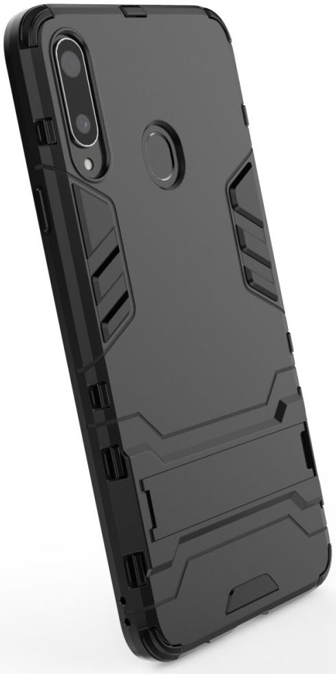 Samsung Galaxy A20s Hybride Hoesje met Kickstand Zwart afbeelding 8