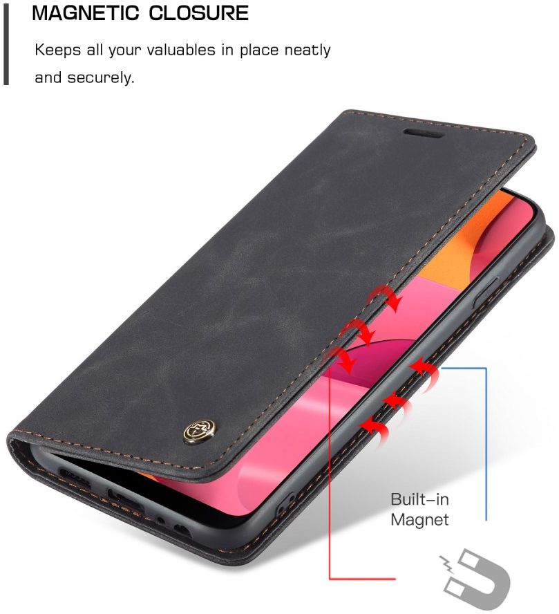 Samsung Galaxy A20s Portemonnee Stand Hoesje Kunstleer Zwart afbeelding 11