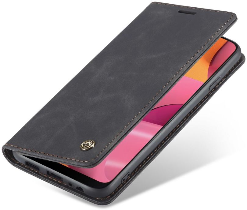 Samsung Galaxy A20s Portemonnee Stand Hoesje Kunstleer Zwart afbeelding 2