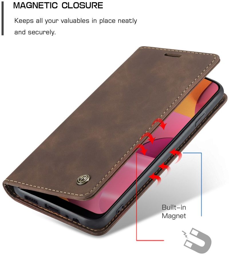 Samsung Galaxy A20s Portemonnee Stand Hoesje Kunstleer Coffee afbeelding 9