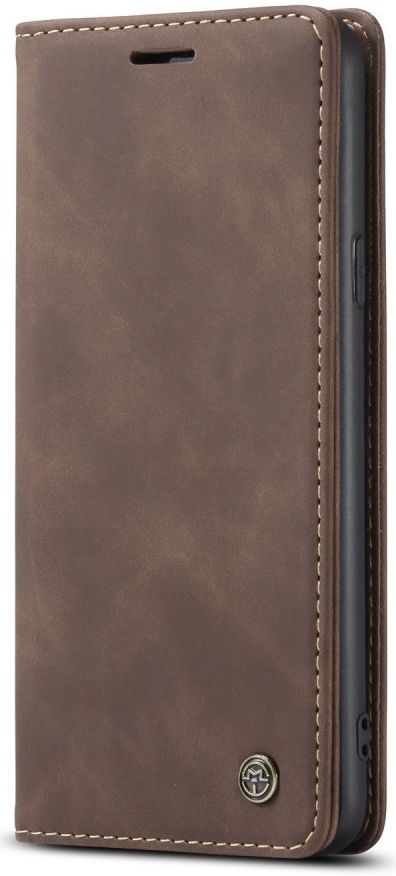Samsung Galaxy A20s Portemonnee Stand Hoesje Kunstleer Coffee afbeelding 12