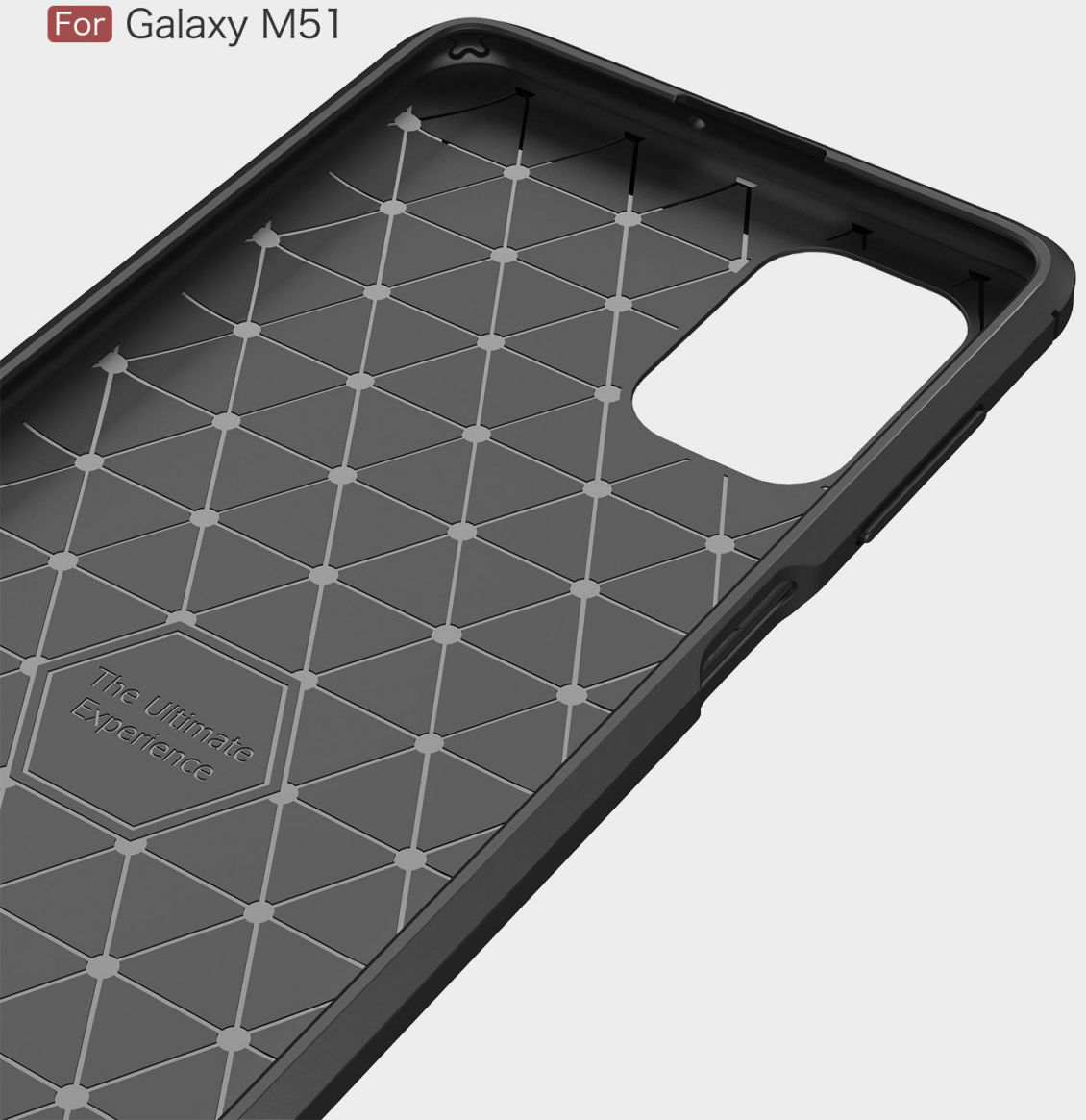 Samsung Galaxy M51 Hoesje Geborsteld TPU Carbon Fiber Zwart afbeelding 8