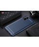 Samsung Galaxy M51 Hoesje Geborsteld TPU Carbon Fiber Blauw