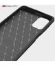 Samsung Galaxy M51 Hoesje Geborsteld TPU Carbon Fiber Rood