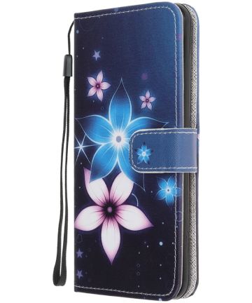 Samsung Galaxy M51 Book Case Hoesje Portemonnee Print Bloem Hoesjes
