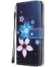 Samsung Galaxy M51 Book Case Hoesje Portemonnee Print Bloem