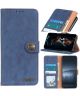 KHAZNEH Sony Xperia 5 II Hoesje Retro Portemonnee Book Case Blauw