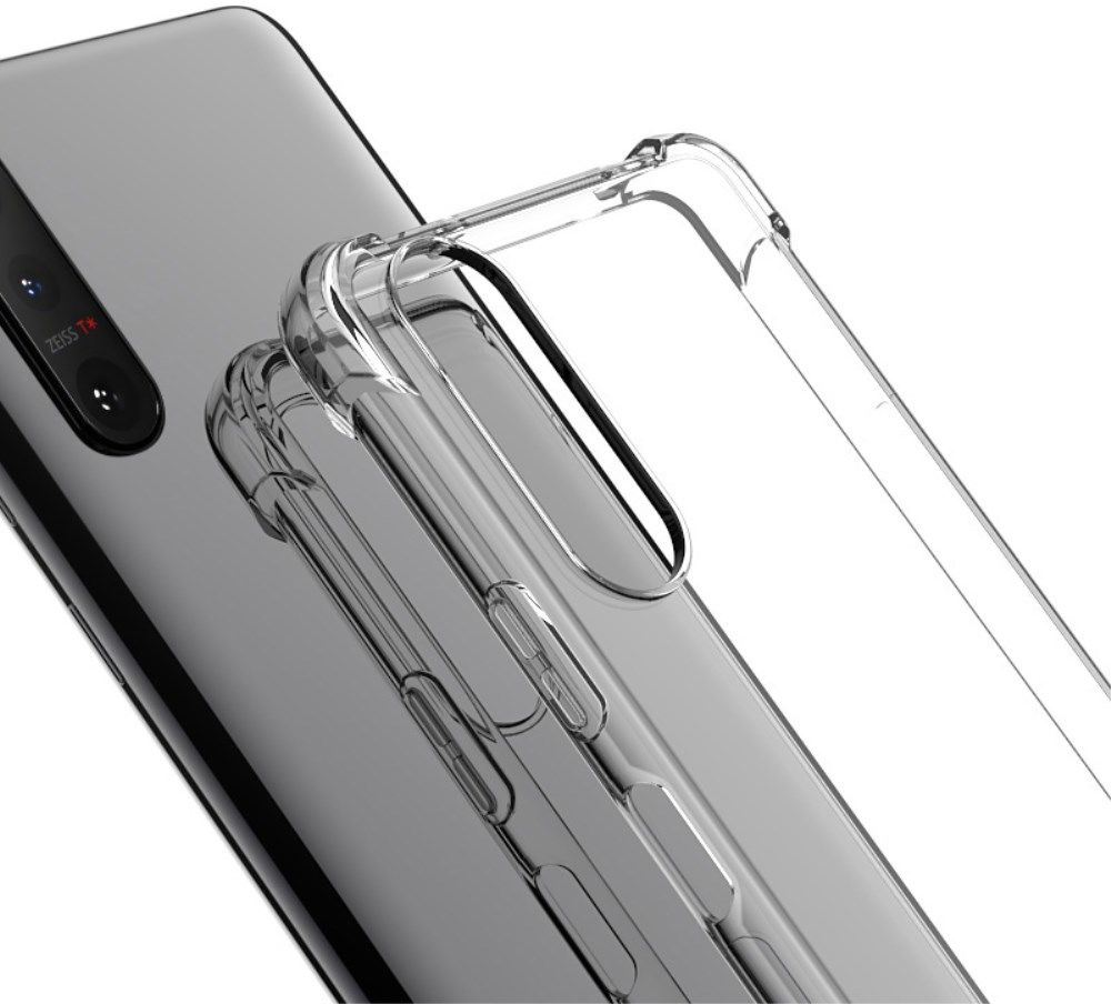 IMAK Sony Xperia 5 II Hoesje TPU met Screenprotector Transparant afbeelding 3