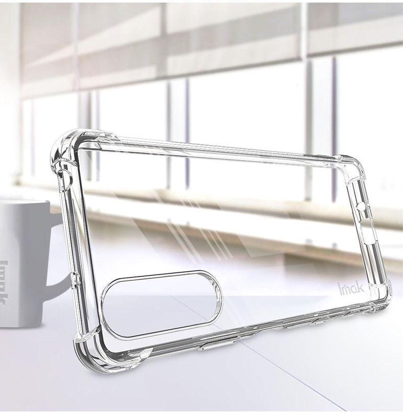 IMAK Sony Xperia 5 II Hoesje TPU met Screenprotector Transparant afbeelding 6