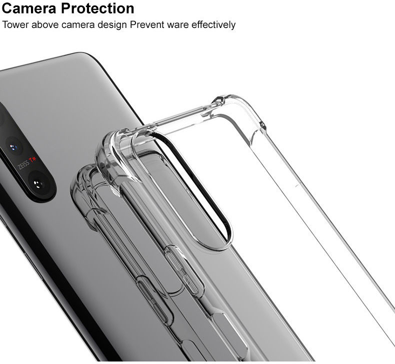 IMAK Sony Xperia 5 II Hoesje TPU met Screenprotector Transparant afbeelding 7