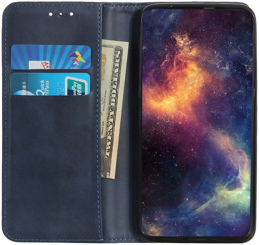 Motorola Moto G9 Plus Portemonnee Stand Book Case Hoesje Blauw afbeelding 1