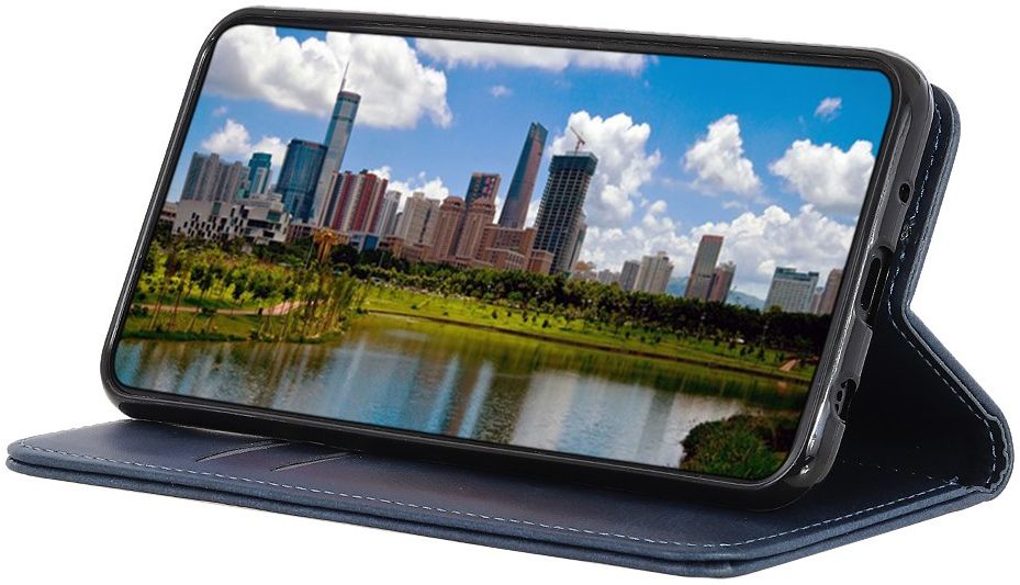 Motorola Moto G9 Plus Portemonnee Stand Book Case Hoesje Blauw afbeelding 4