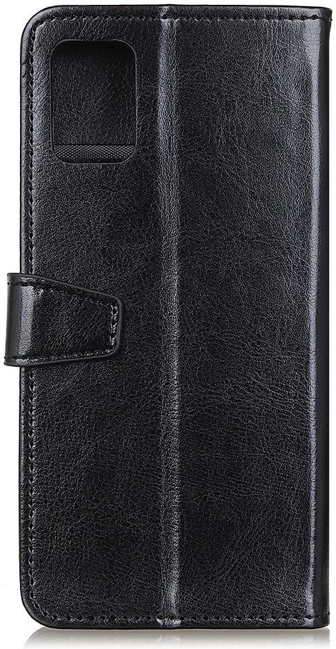 Motorola Moto G9 Plus Crazy Horse Portemonnee Stand Hoesje Zwart afbeelding 2