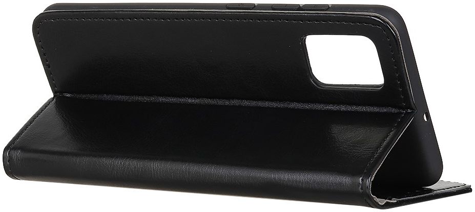 Motorola Moto G9 Plus Crazy Horse Portemonnee Stand Hoesje Zwart afbeelding 5