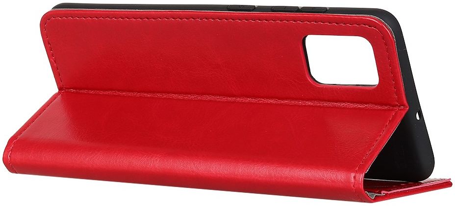 Motorola Moto G9 Plus Crazy Horse Portemonnee Stand Hoesje Rood afbeelding 4