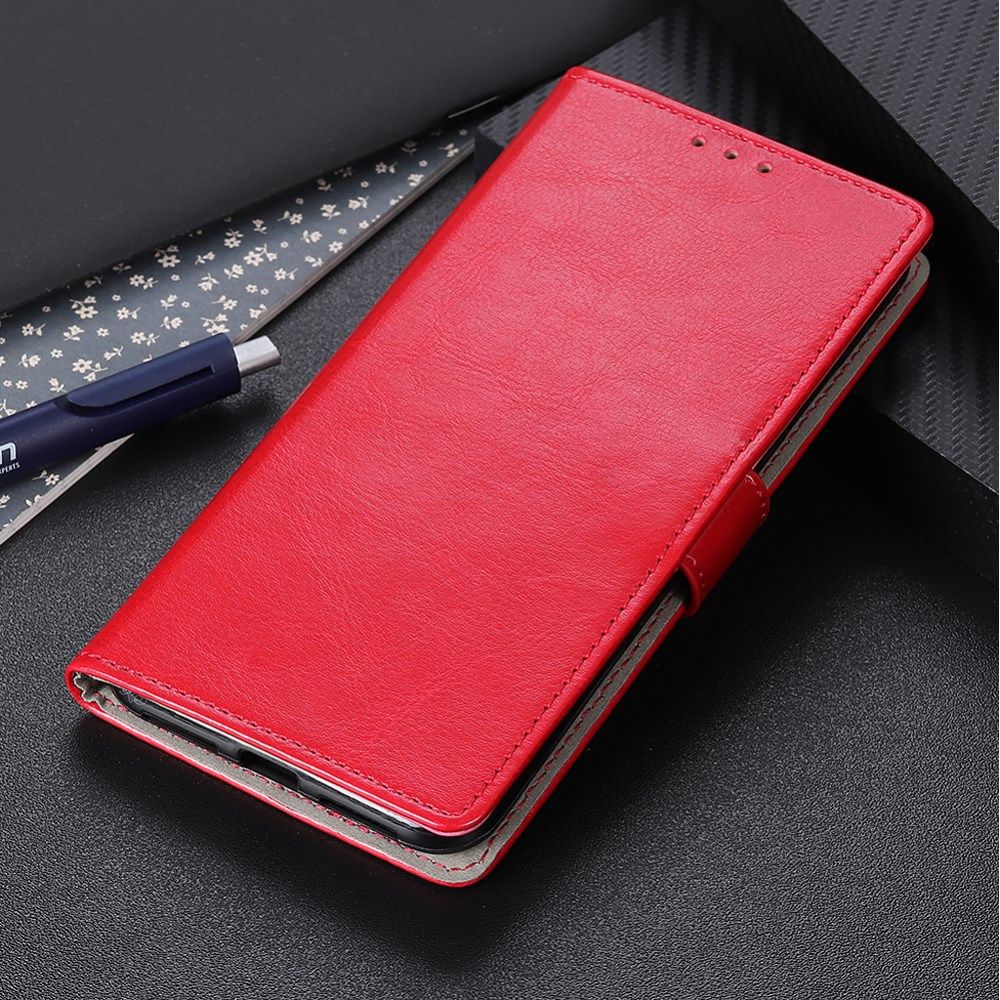 Motorola Moto G9 Plus Crazy Horse Portemonnee Stand Hoesje Rood afbeelding 6