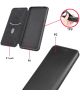 Xiaomi Poco X3 / X3 Pro Hoesje Carbon Fiber Book Case Zwart