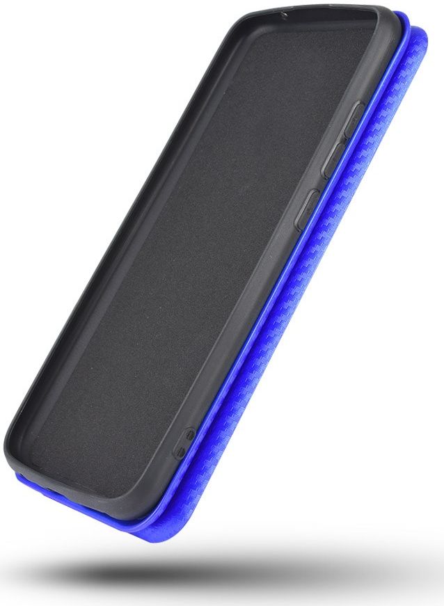 Xiaomi Poco X3 / X3 Pro Hoesje Carbon Fiber Book Case Blauw afbeelding 10