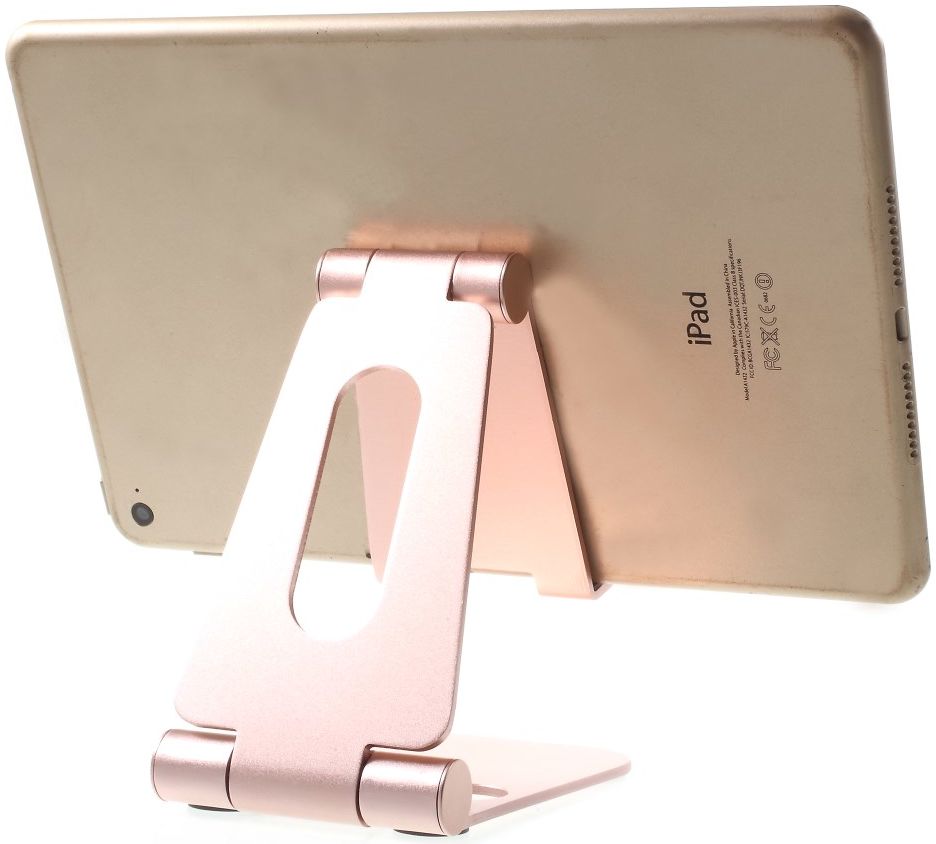 Universele Verstelbare Aluminium Houder Smartphone en Tablet Roze afbeelding 7