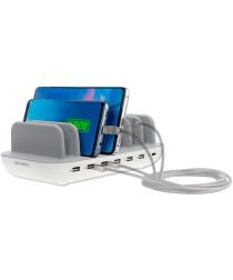4smarts Universeel 60W Docking Oplaad Station 6 Poorts USB + USB-C Wit