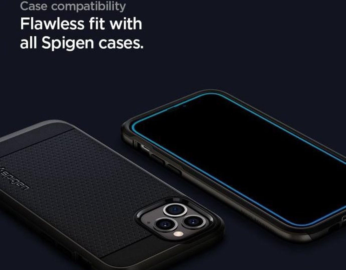 Spigen Full Cover Glass Apple iPhone 12/12 Pro Zwart afbeelding 4