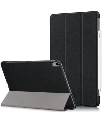 iPad Air 2020 / 2022 Hoesje Tri-Fold Book Case Zwart Hoesjes