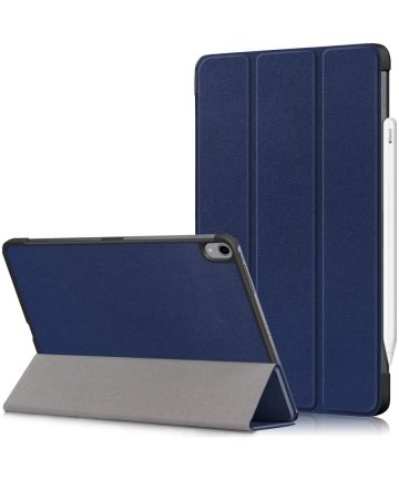 iPad Air 2020 / 2022 Hoesje Tri-Fold Book Case Blauw Hoesjes