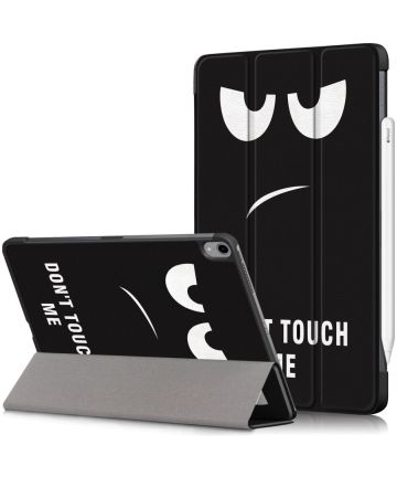 Apple iPad Air 10.9 2020/2022 Tri-fold Hoes met Print Don't Touch Me Hoesjes