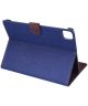 Apple iPad Air 2020 / 2022 Hoes Jeans Book Case Donker Blauw