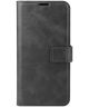 Samsung Galaxy M31s Hoesje Retro Wallet Book Case Kunst Leer Zwart