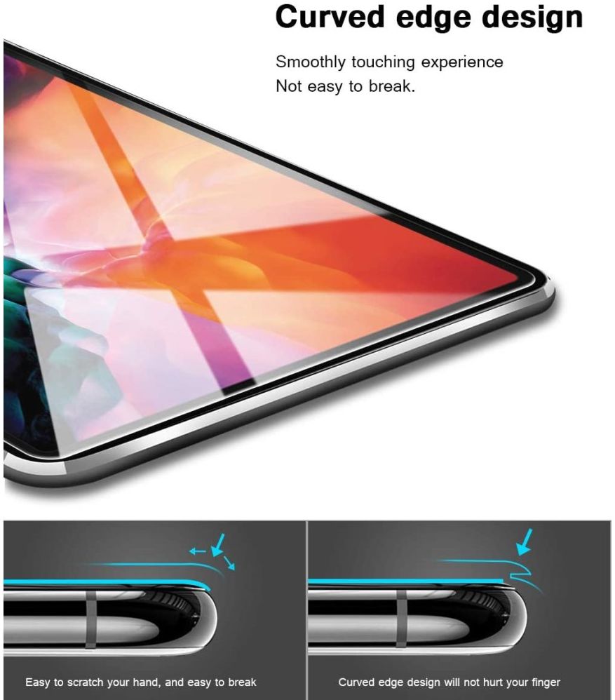 iPad Air 2020 / 2022 Curved Edge Tempered Glass Screen Protector afbeelding 7