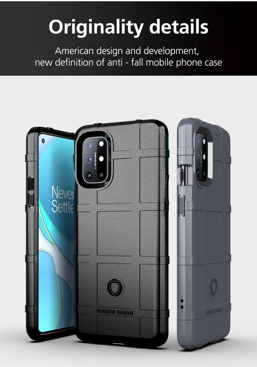 OnePlus 8T Back Cover Hoesje Rugged Armor Zwart afbeelding 5