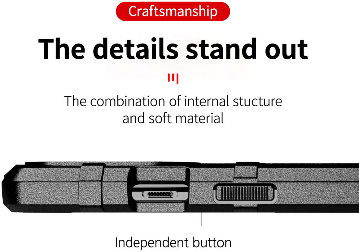 OnePlus 8T Back Cover Hoesje Rugged Armor Zwart afbeelding 9