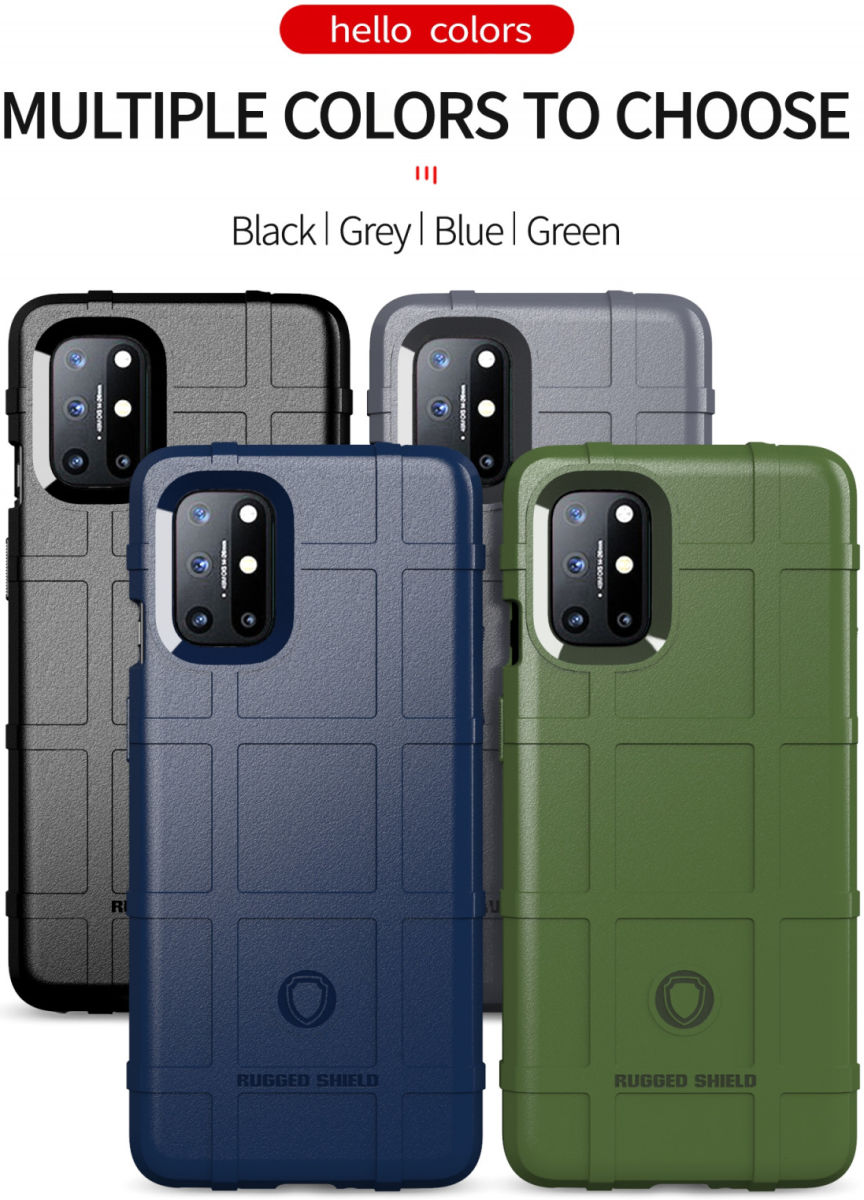 OnePlus 8T Back Cover Hoesje Rugged Armor Blauw afbeelding 4