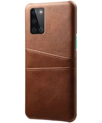 OnePlus 8T Hoesje met Kaarthouder Back Cover Bruin