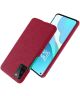 OnePlus 8T Back Cover Hoesje Hard Stoffen Rood