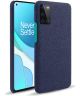OnePlus 8T Back Cover Hoesje Hard Stoffen Blauw