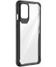 OnePlus 8T Back Cover Hoesje Hybride Shockproof Transparant Zwart