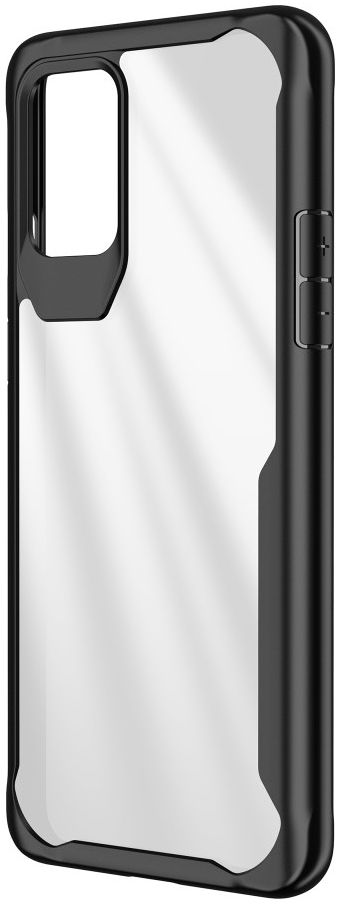 OnePlus 8T Back Cover Hoesje Hybride Shockproof Transparant Zwart afbeelding 4