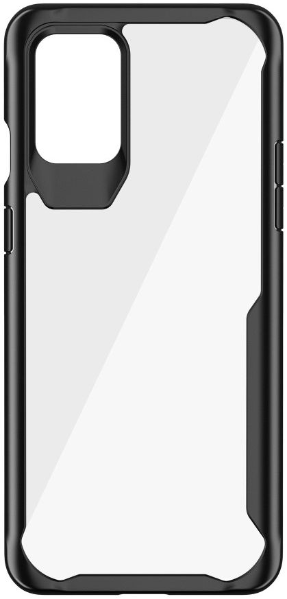 OnePlus 8T Back Cover Hoesje Hybride Shockproof Transparant Zwart afbeelding 2