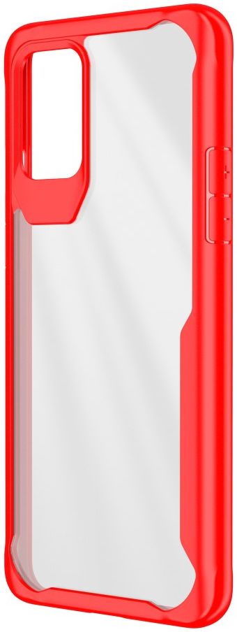 OnePlus 8T Back Cover Hoesje Hybride Shockproof Transparant Rood afbeelding 3