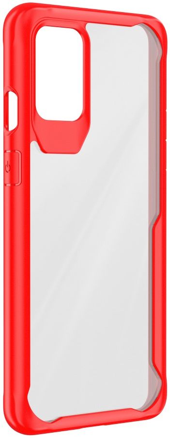 OnePlus 8T Back Cover Hoesje Hybride Shockproof Transparant Rood afbeelding 4