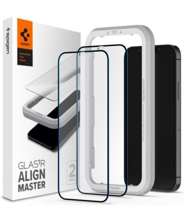 Spigen iPhone 12 Pro Max Tempered Glass Screenprotector AlignMaster Screen Protectors