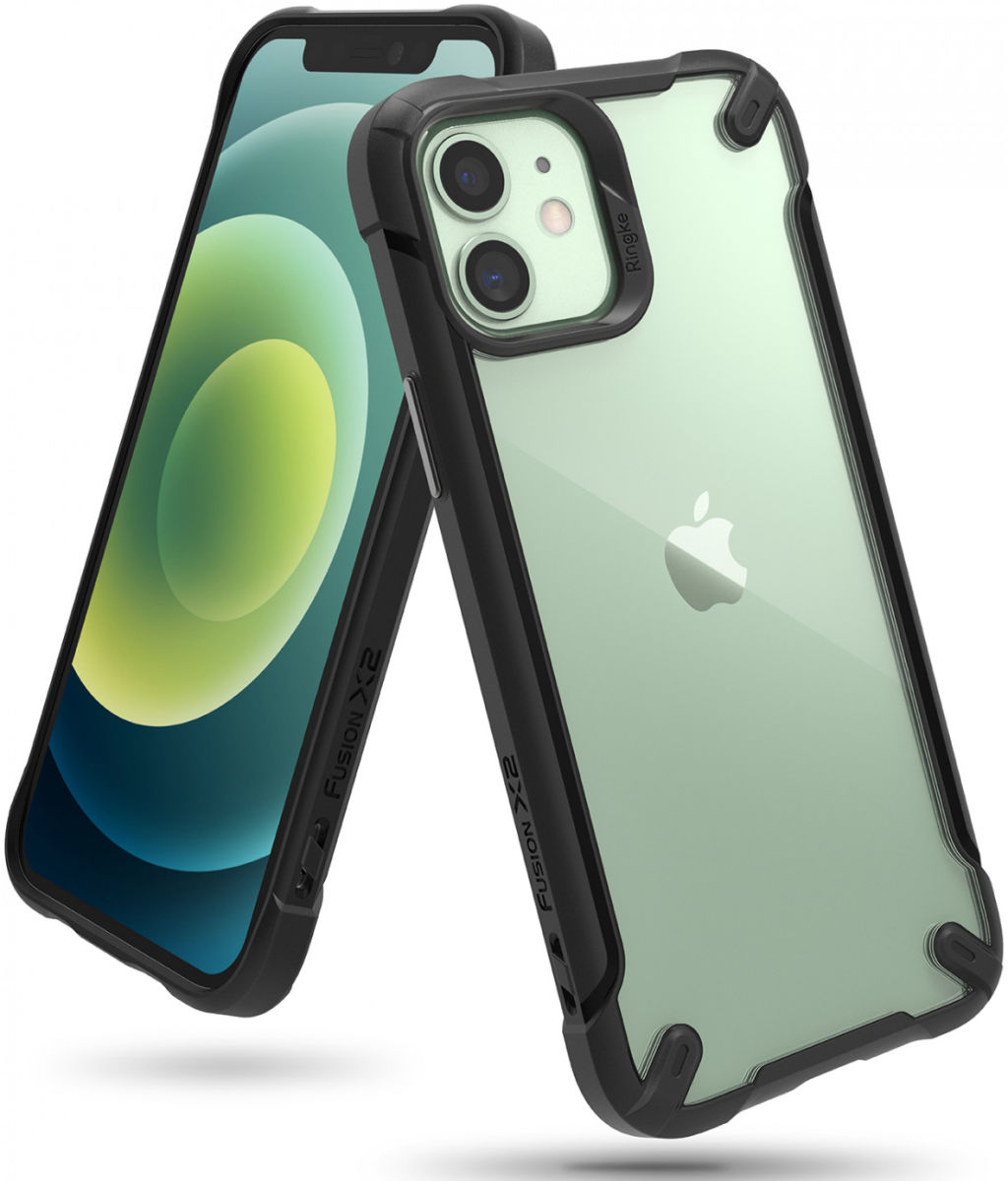 Ringke Fusion X2 Apple iPhone 12/12 Pro Hoesje Transparant Zwart afbeelding 2