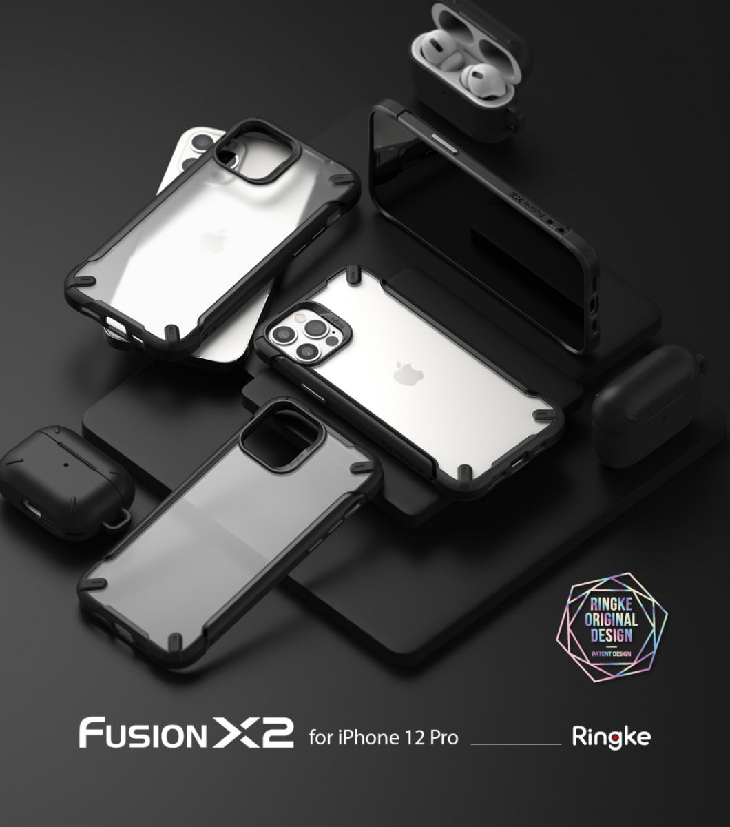 Ringke Fusion X2 Apple iPhone 12/12 Pro Hoesje Transparant Zwart afbeelding 9